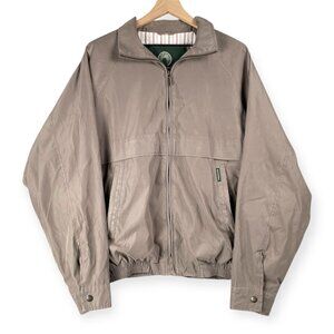 Weatherproof Jacket Mens M Beige Khaki Zip Up Vintage Light Outerwear Minimalist